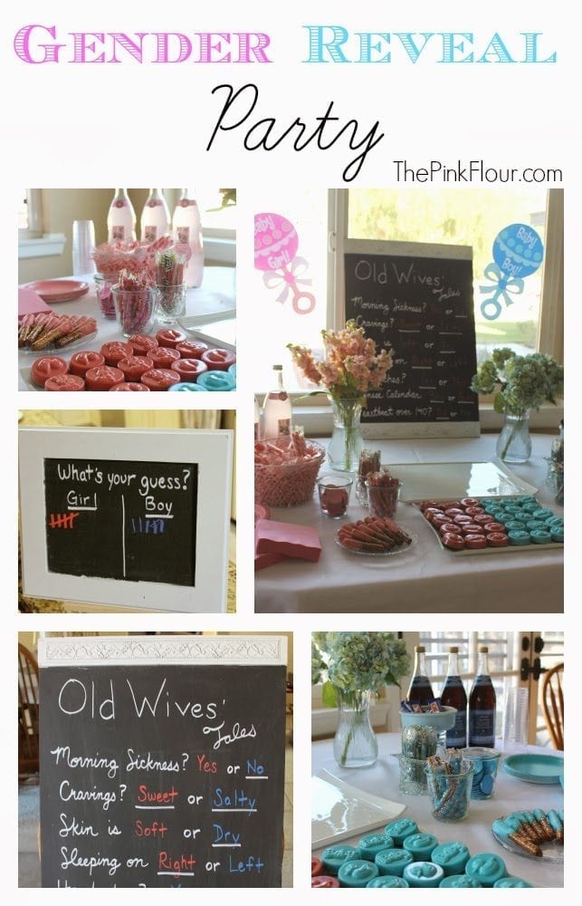 Gender Reveal Party - simple ideas for an easy party from www.thepinkflour.com