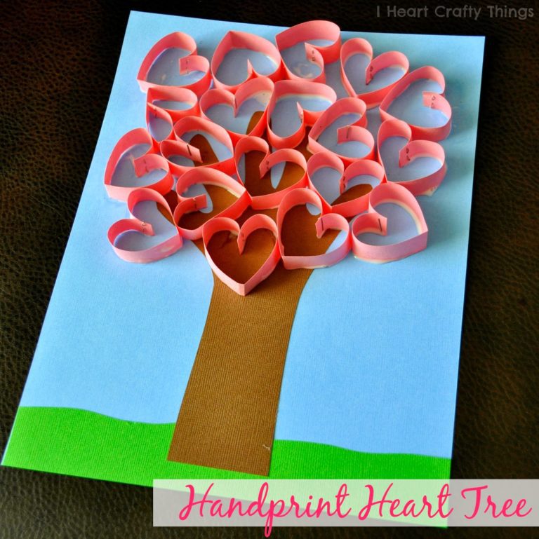 Handprint Heart Tree Craft