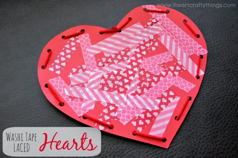 Washi Tape Laced Hearts