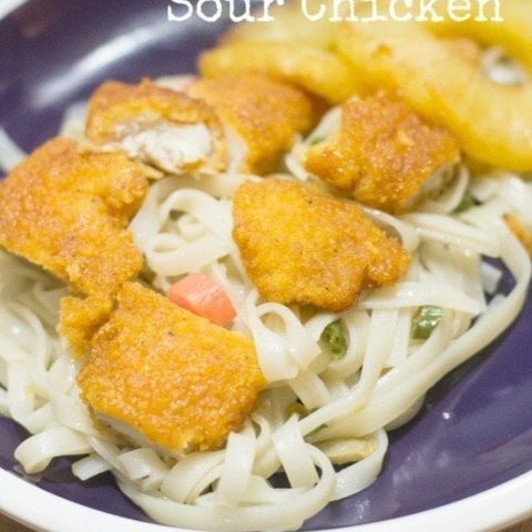 Easy Sweet and Sour Chicken with Asian Noodles
