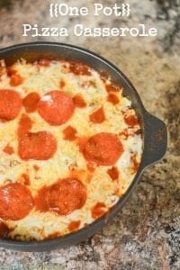 One Pot Pizza Pasta Casserole