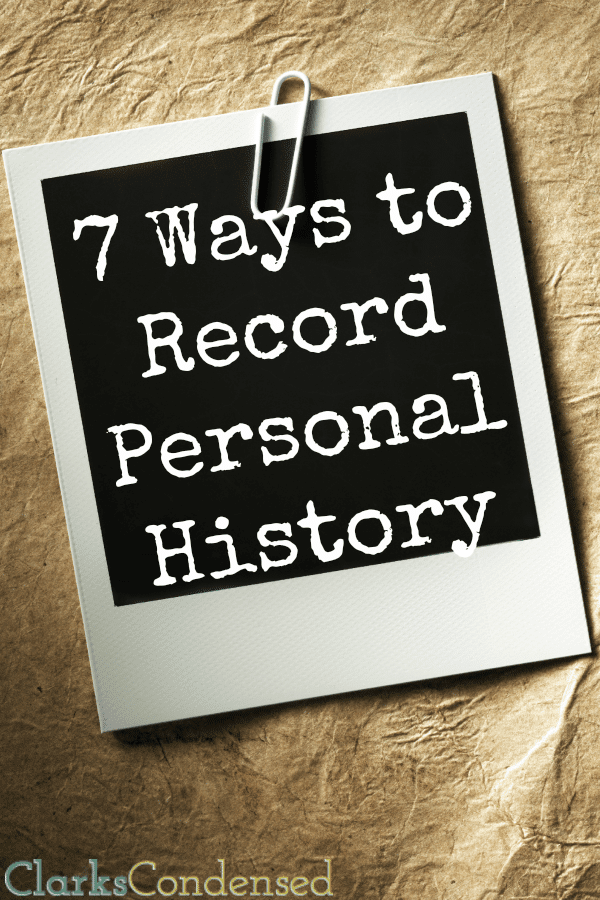 Knowing and sharing your family history is important and fun. Make sure you leave behind a personal history for your posterity - here are a few ways to record personal history. There's something for everyone!