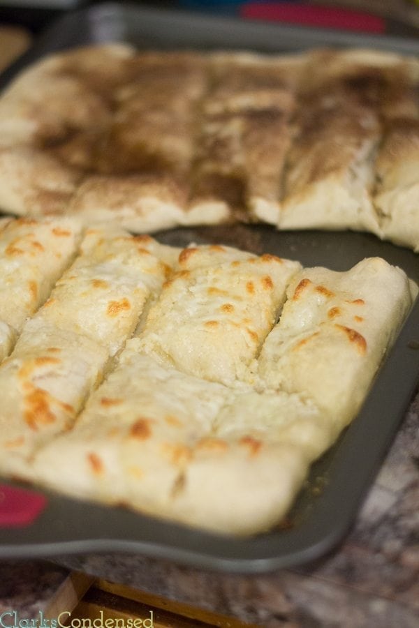 Easy and delicious cheesy garlic bread made with an easy dough recipe