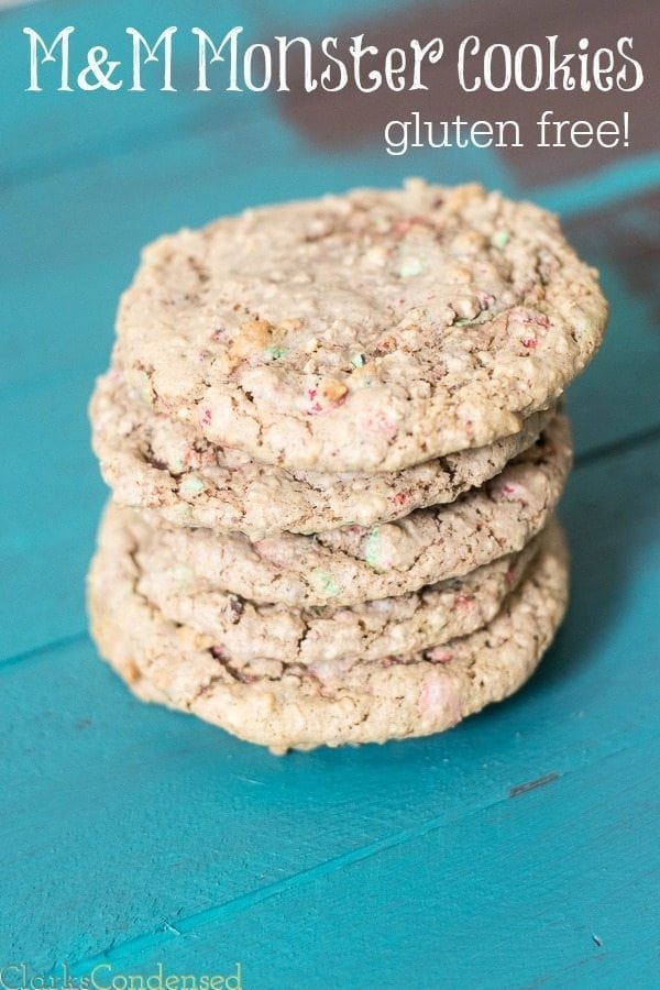 M&M Monster Cookie Recipe - this is a great gluten free cookie recipe that doesn't require any special ingredients!