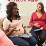 Permalink to: Who Had It Worst? The Pregnancy Debate I Love to Avoid When a group of moms get together, chances are pregnancy horror stories, and a competition of "Who had it worst" will commence. Great piece about what to do if these conversations make you feel uneasy. Because everyone's story is uniquely theirs!