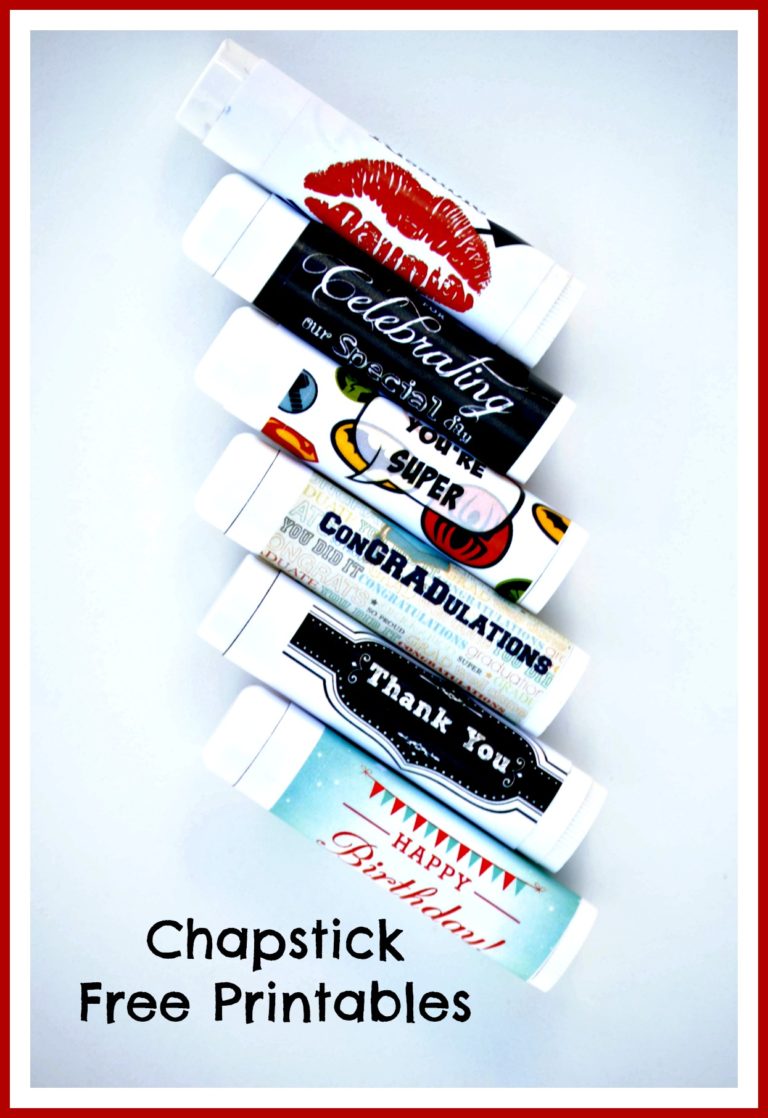 Printable Chapstick Labels