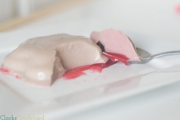 Dairy Free Panna Cotta with Raspbery Gelee
