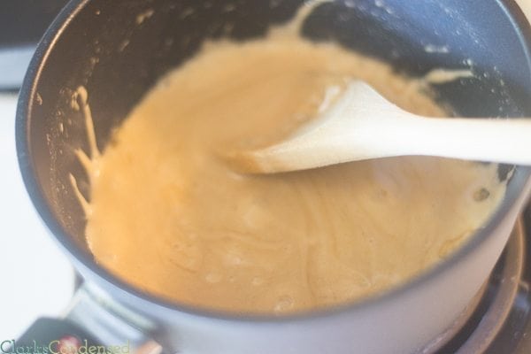 Melt Butter with Brown Sugar and Marshmallows