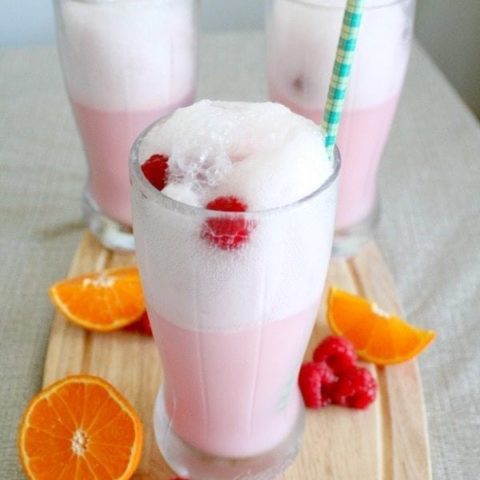 Mango Orange Raspberry Soda Float