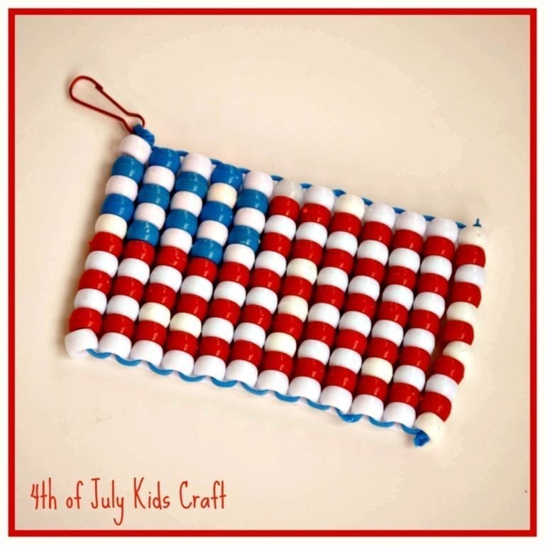 Bead American Flag Tutorial – Free Pony Bead Pattern