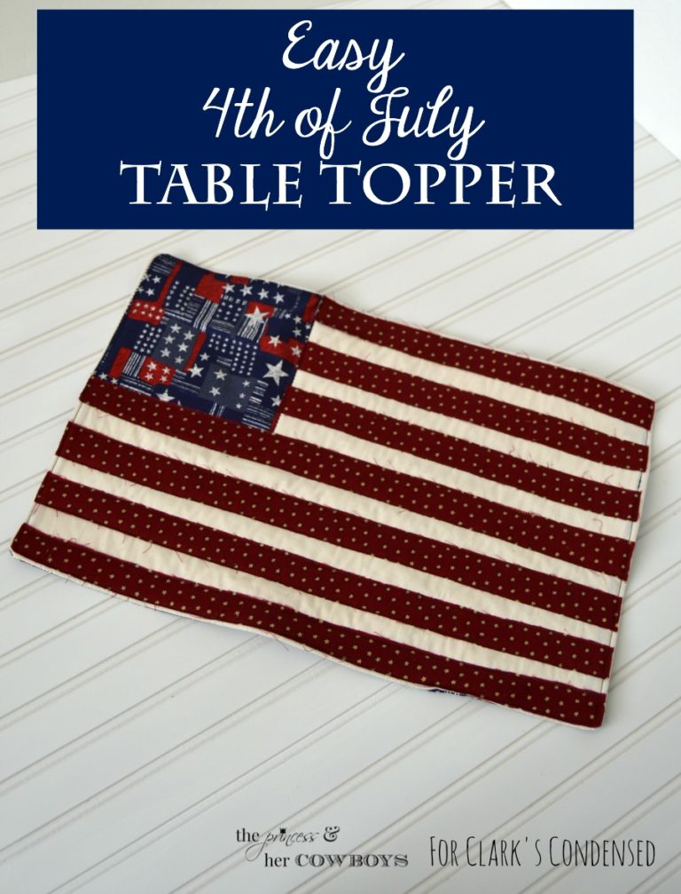 Easy 4th of July Table Topper l The Princess & Her Cowboys