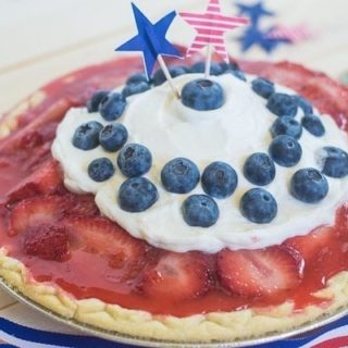 Red, White, and Blue Strawberry Pie