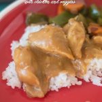 We LOVE this easy Thai Peanut sauce recipe, especially when served over chicken and veggies. #ClarksCondensed