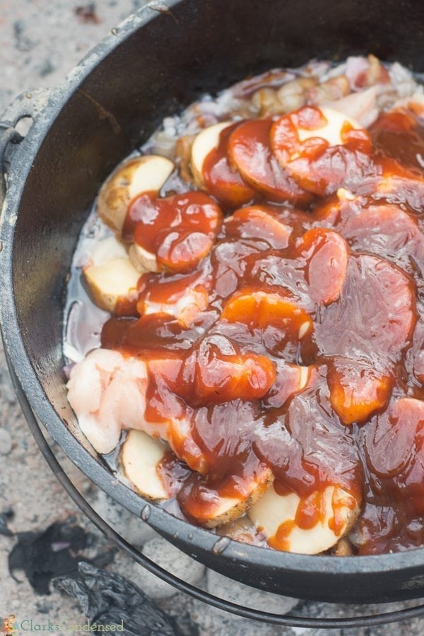 BBQ Dutch Oven Chicken and Potatoes Recipe