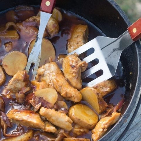 BBQ Dutch Oven Chicken and Potatoes Recipe