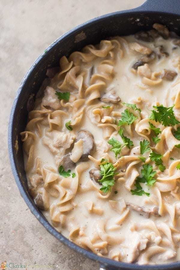 An easy and creamy one pot chicken stroganoff recipe - this is SO good, and one secret twist really knocks it out of the park!
