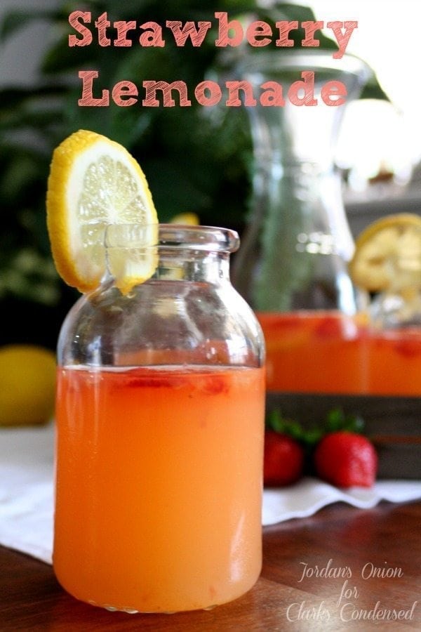 A refreshing homemade strawberry lemonade recipe - this is the perfect summer drink!