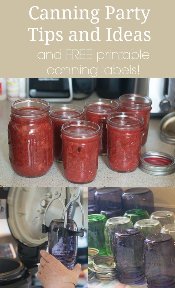 Canning Party Ideas and Free Canning Label Printable