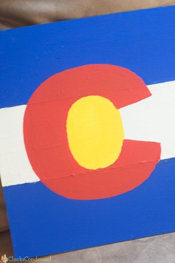 DIY Colorado Flag Wooden Sign