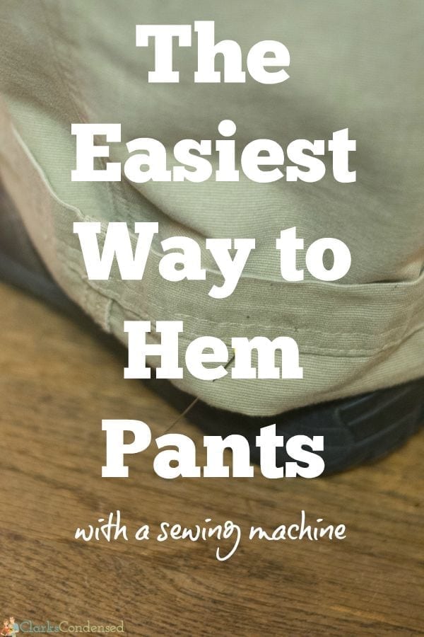 This is seriously the easiest way to hem pants with a sewing machine - it allows you to keep the original hem, and the results are great!
