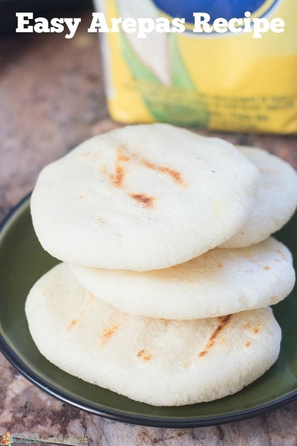 An easy arepas recipe - arepas are a traditional food served in some South American countries, and they are so delicious! You can fill them with just about anything!