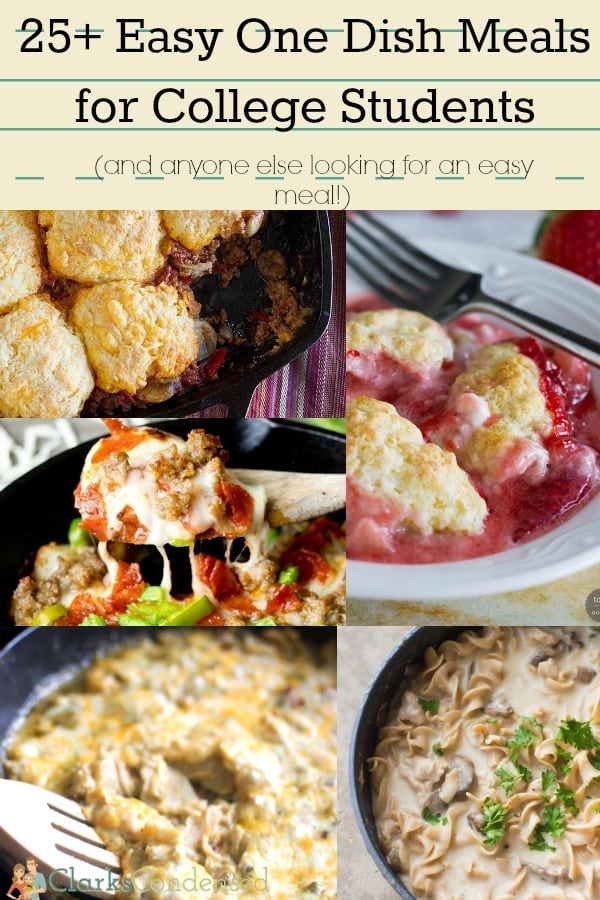 25+ easy one dish meals for college students (and anyone else who wants an easy meal!) So yummy!