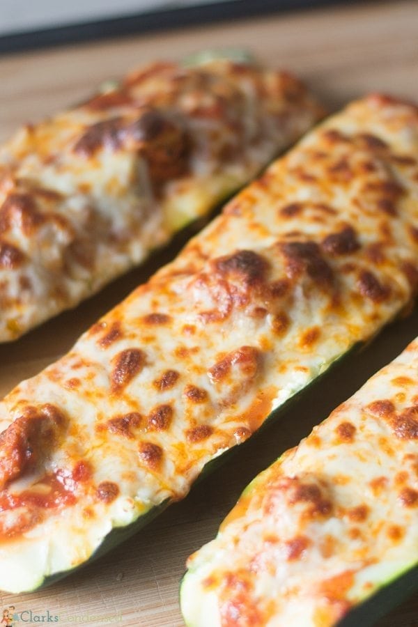 Italian Sausage Zucchini Boats