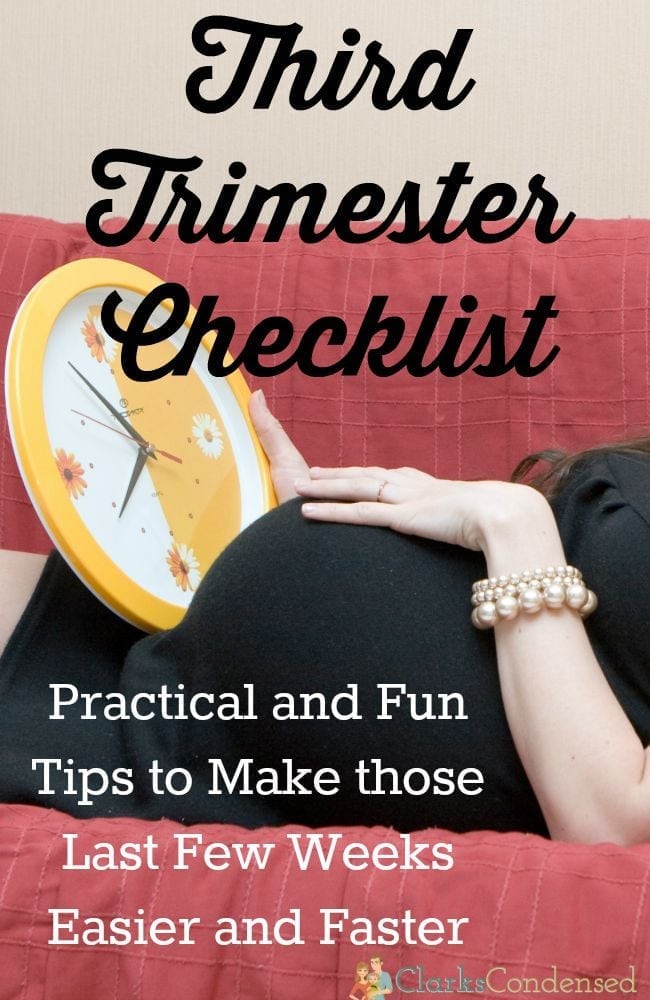 Are you in the last trimester of pregnancy? It can drag on - I know. Here is a third trimester checklist and ideas of things to do to make those last few weeks of pregnancy go by a little faster. 