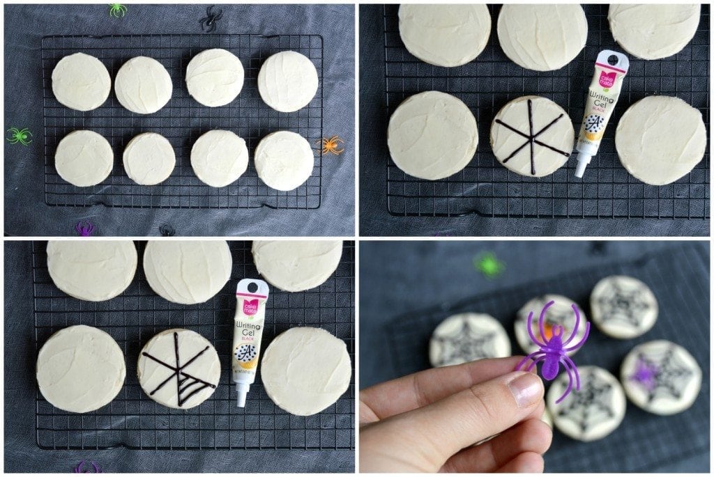 How to make spiderweb sugar cookies - perfect for Halloween!
