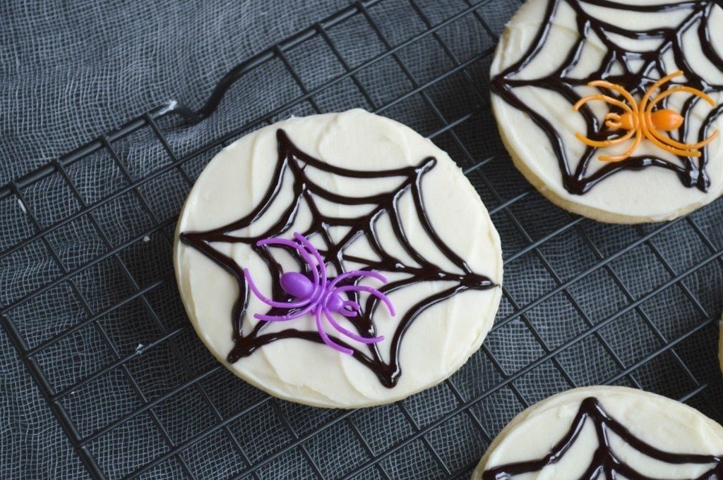 how to make spiderweb cookies