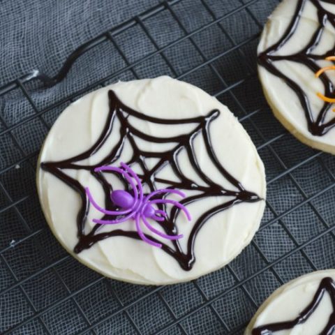 Easy Spiderweb Cookies