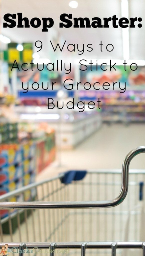 Groceries are EXPENSIVE! Here are some tips for smarter shopping that will help you save money and stick to your grocery budget. 
