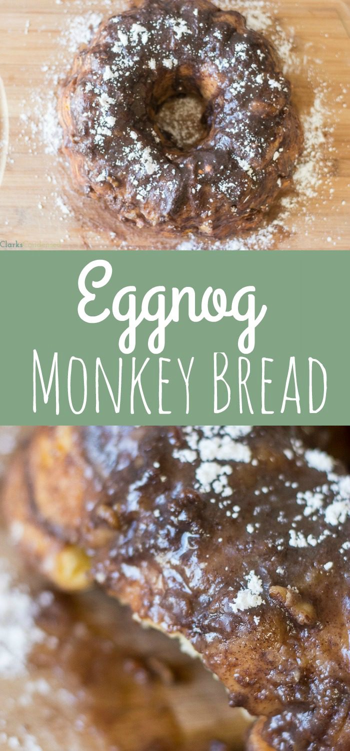 This eggnog monkey bread recipe is the ultimate holiday dessert. It's so easy and delicious - perfect for holiday parties!