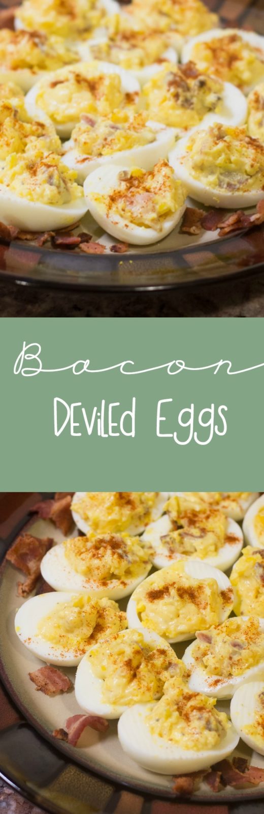 Do you enjoy bacon and eggs? Then you'll love this simple bacon deviled eggs recipe! It has all the makings of a traditional deviled egg, but the bacon adds a much needed (and delicious) crunch!)