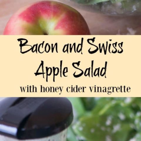 Bacon and Swiss Apple Salad with Honey Cider Vinaigrette