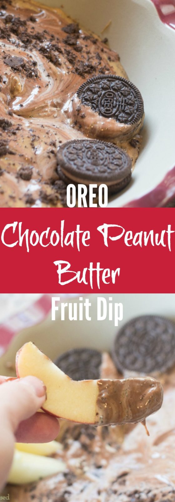 This is the only fruit dip recipe you need - it's creamy, it's chocolate-y, and it's sure to be a hit! OREO Chocolate Peanut butter fruit dip