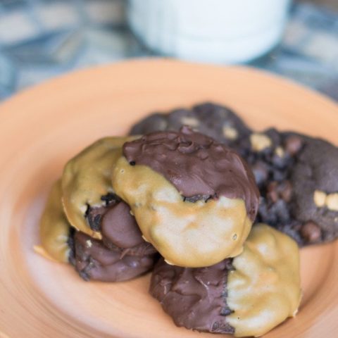 Triple Chocolate Peanut Butter Cookies