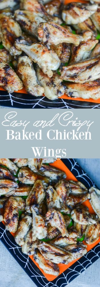 This baked chicken wings recipe is an old family recipe that is crispy and easy. The perfect tailgating recipe!