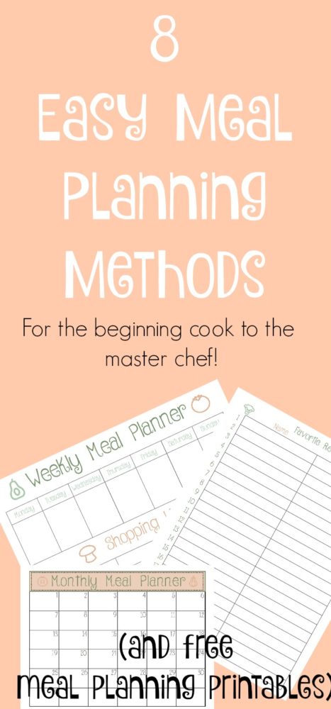 Meal planning is meant to simplify your life - but it doesn't always feel that way! Find your PERFECT meal planning method here (and get some great free meal plan printables!)