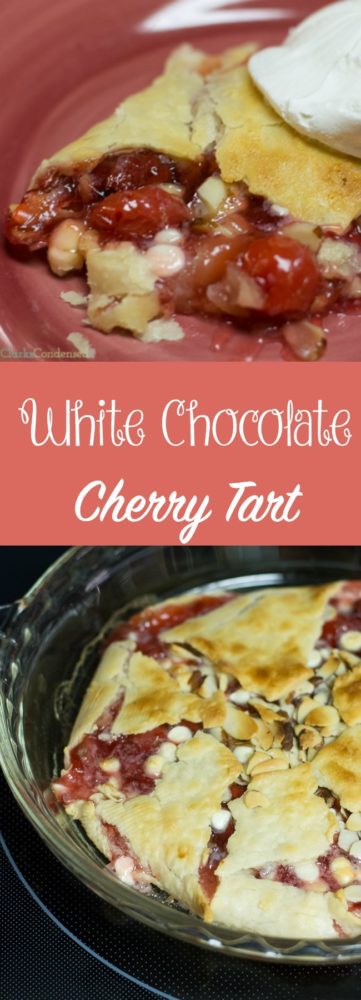 This white chocolate cherry tart recipe is SO easy and absolutely delicious. It's perfect for those nights where you need something sweet but don't feel like cooking up a storm!