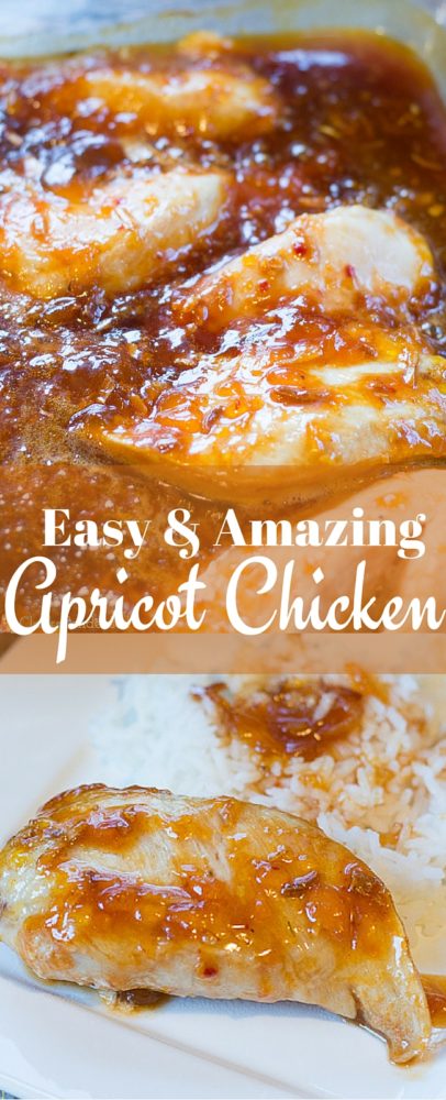 This apricot chicken recipe is one of my FAVORITE recipes ever - and it's so easy, too!
