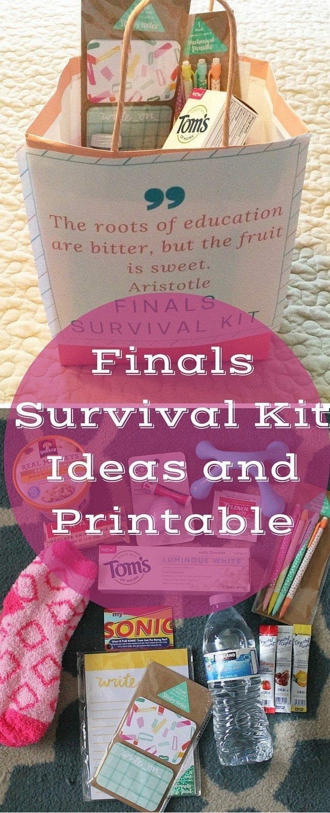 Finals Survival Kit Ideas and Printable