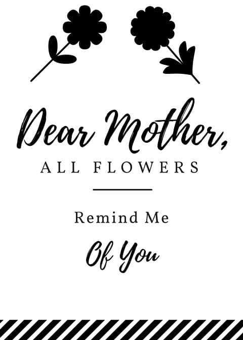 Dear Mother, All Flowers REmind Me Of You (1)