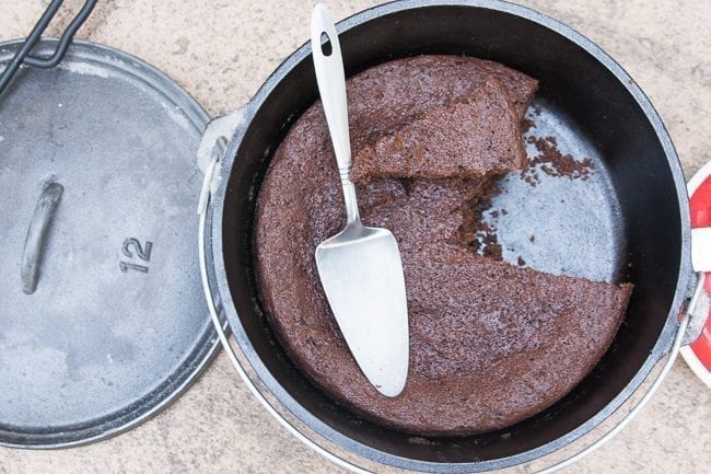 This amazing dutch oven chocolate recipe is moist, decadent, and every bite is oozing with flavor. It's the BEST dutch oven recipe to have in your repertoire. 