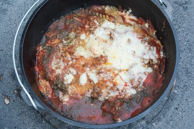 Dutch Oven Lasagna