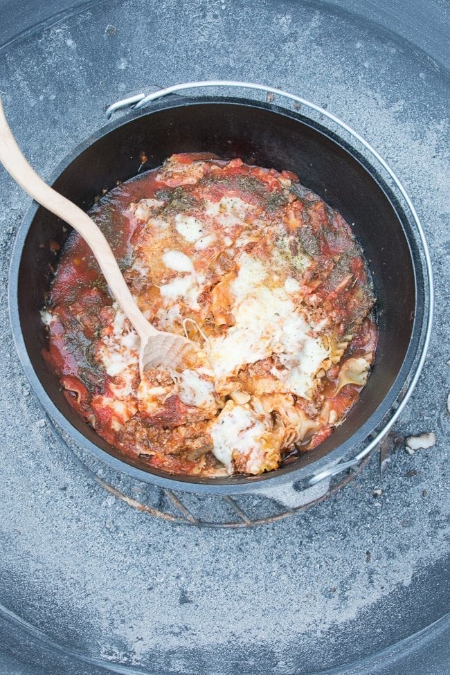 Dutch Oven Lasagna