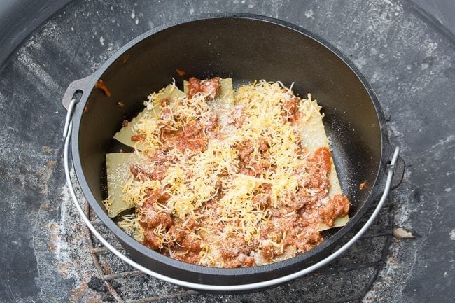 Easy Homemade Dutch Oven Lasagna - Rocky Hedge Farm