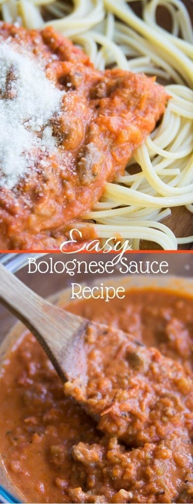 This easy bolognese sauce is a thick, tomato-based sauce is filled with sauteed vegetables, sausage, and other fantastic flavors. It's the most amazing sauce your pasta will ever have on it!