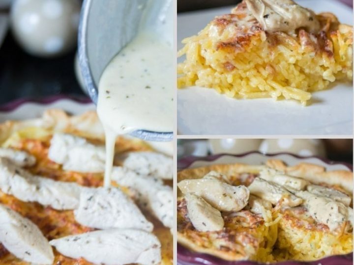 Copycat Olive Garden Chicken Alfredo Spaghetti Pie Clarks Condensed