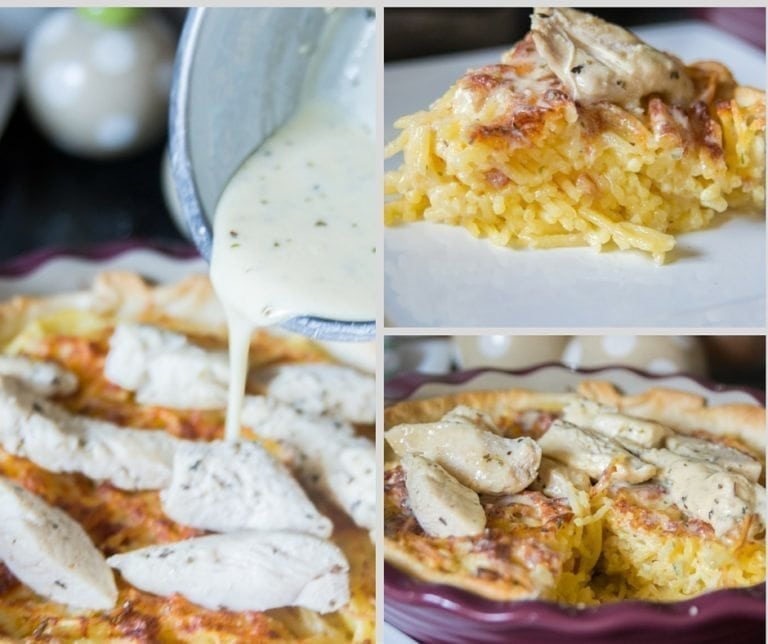 Copycat Olive Garden Chicken Alfredo Spaghetti Pie Clarks Condensed